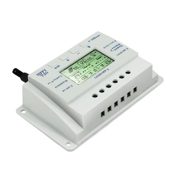 MPPT Контроллер заряда 20A Регулятор солнечной батареи ЖК-дисплей, совместимый с PWM для системы освещения, подсветки нагрузки и управления таймером