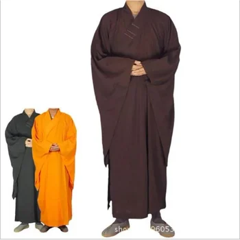 Бесплатная доставка Одеяния шаолиньского буддийского монаха, костюмы для китайского кунг-фу, униформа унисекс, буддийская одежда