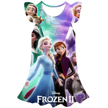 Детское платье принцессы Эльзы для косплея, летние нарядные костюмы для девочек на Хэллоуин, карнавальные вечерние юбки Kids Frozen 2, одежда