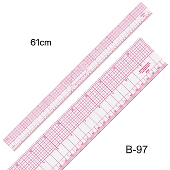 1 шт. Прозрачная метрическая прямая линейка из ПВХ, линейки для раскроя одежды, многофункциональные двухсторонние инструменты для шитьяsb97 B95