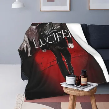 Одеяла Lucifer, Фланелевое Зимнее одеяло Tom Ellis Suspense, Дышащее Легкое Тонкое покрывало для дивана, уличные постельные принадлежности