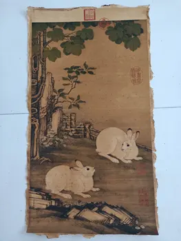 Китайская каллиграфия и живопись, рисовая бумага, гнилая картинка перед монтажом фотографий (кролик), неограниченный подарок