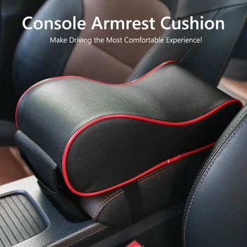 Подушка для подлокотника центральной консоли автомобиля с чехлом для хранения, легко устанавливаемая, из пены с эффектом памяти, искусственная кожа, аксессуары для личных автомобилей