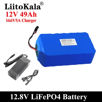 Аккумуляторная батарея LiitoKala 12V 50Ah Lifepo4 Сбалансированная BMS для Электрической лодки и источника бесперебойного питания 12,8 В с 4S 100A BMS