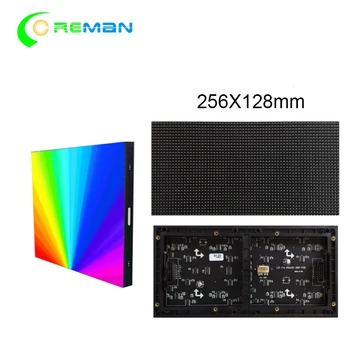 Идеальная цена hub75 SMD 3-в-1 Полноцветный Видео светодиодный модуль с шагом пикселя 4 мм, Полная RGB светодиодная панель, экран 256x128 мм