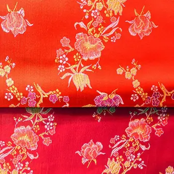 500см *90см Цветок граната парчовая мебельная подушка имитация шелковой ткани ремесла упаковочная ткань одежда платье ткань