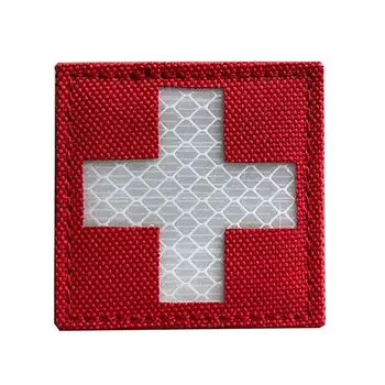 ИК-Фельдшер Красного Креста Армейский Боевой Медик Нашивки Первой Помощи Светоотражающие Тактические Медицинские Знаки Отличия Нашивка значок