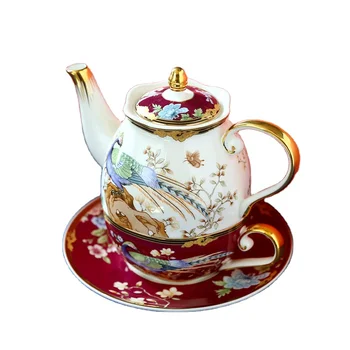 Домашний легкий роскошный послеобеденный чай с цветочным чаем, керамический чайный набор