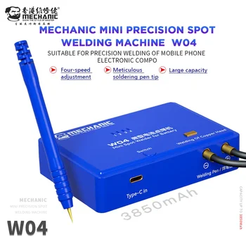 MECHANIC W04 Портативный аккумуляторный аппарат точечной сварки для устранения короткого замыкания аккумулятора мобильного телефона, детектор печатных плат, инструменты для ремонта сварки