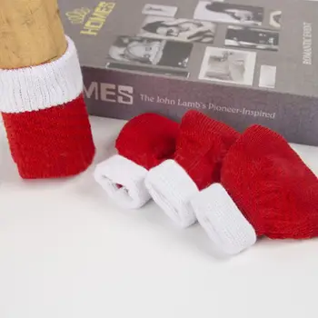 Носки для ног 8шт Эластичные Трикотажные чехлы для пинеток для мебели Рождественский протектор для ног Украшение для вечеринки на фестивале