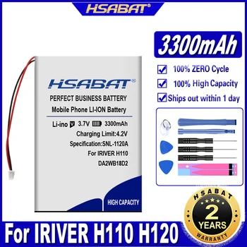 HSABAT H110 H120 H140 H320 H340 3300 мАч Аккумулятор для Плеера IRIVER H110 H120 H140 H320 H340 Батарейки