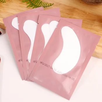 Гелевая накладка для наращивания ресниц, пластыри для наращивания ресниц под глазами - 50/100/200 пар, розовая упаковка