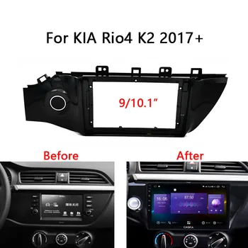 10,1-дюймовые автомобильные радиоприемники для kia K2 RIO 2017 2018 2019 автомобильный мультимедийный плеер, панель приборной панели, Пластиковая панель, адаптер для установки