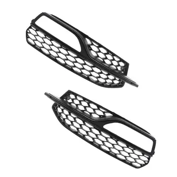 Решетки передних противотуманных фар из 2шт ячеистой сетки для Audi A3 14-16
