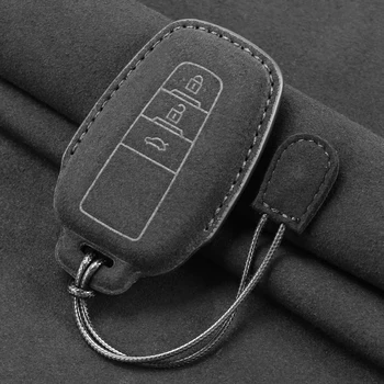 Кожаный чехол для ключей от автомобиля Toyota Prius Camry Corolla CHR C-HR RAV4 Land Cruiser 2/3 Кнопки Брелок Замшевые Аксессуары