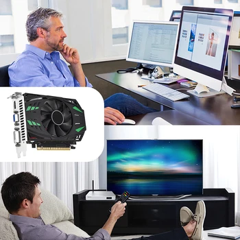 Видеокарта GTX650 1 ГБ Видеокарта GDDR5 с Графическим Процессором 128 Бит VGA + HD-совместимый + DVI PCle X16 2.0 с Одним Вентилятором Для Домашнего Офиса