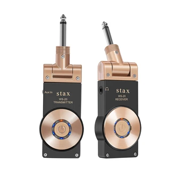 Беспроводная гитарная система Stax WS-20 Golden Plug Цифровой передатчик и приемник для электрогитары, баса, скрипки, подключения усилителя 100 футов