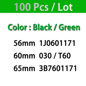 100 шт./лот, черный, серебристый, зеленый, 56 мм, 60 мм, 65 мм, центральные колпачки для колес, аксессуары для стайлинга автомобилей, Автоаксессуары