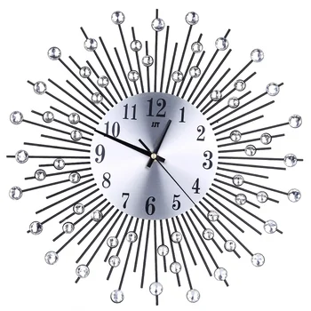 3D часы настенный декор bling silver- Настенные Часы С Бриллиантами Декоративные Часы Настенные Часы Декор Гостиной- Часы Современный Минимализм
