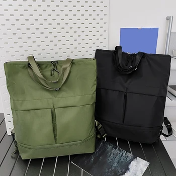 Дорожная сумка унисекс, легкая женская и мужская повседневная сумка-тоут, Однотонная сумка большой емкости, Многофункциональная Универсальная уличная сумка
