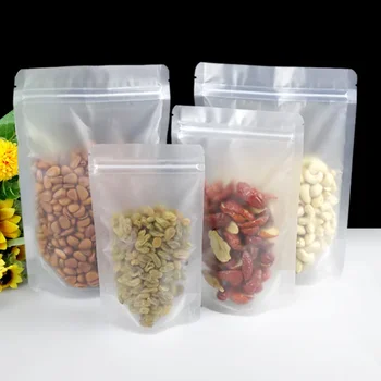 Одноразовый пакет для упаковки пищевых продуктов с высокой прозрачностью, закрывающийся на матовом пластиковом замке с застежкой-молнией Для хранения, Подарочный пакет