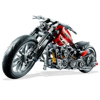 Скоростной игрушечный мотоцикл строительные блоки Эксплуатационная модель подарок для мальчика гонки 378 шт. компл Технология техническая