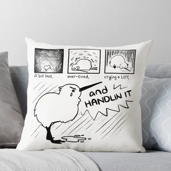 HANDLIN IT Подушка с комиксами о птице Киви Наволочки для кровати Подушки для дивана Рождественские наволочки Вышитые чехлы для подушек