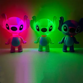 Disney Stitch LED Light Детские Развивающие Игрушки с Пониженным Давлением Lilo & Stitch Мультяшные Телескопические Трубки Игрушки Выдвижная Кукла