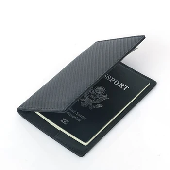 Новый рисунок из углеродного волокна, натуральная кожа, удостоверения личности, держатели кредитных карт, кошелек для паспорта, блокирующие RFID Кошельки, чехол для кошелька для водительских прав