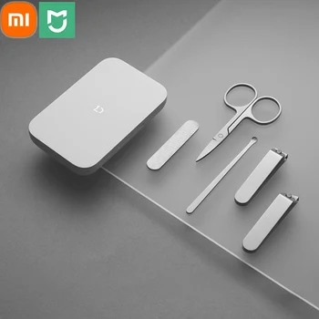 Набор машинок для стрижки ногтей Xiaomi Mijia 5 в 1, умный дом, 420 Триммер для педикюра из нержавеющей стали, портативные инструменты для стрижки ногтей, пилочка для ногтей
