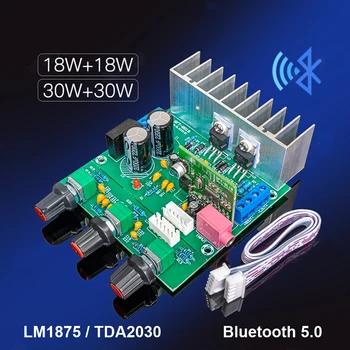 2 * 30 Вт Bluetooth-Совместимый LM1875 TDA2030A Плата усилителя мощности звука Стерео 2.0 Класса AB Домашний кинотеатр Hifi 15-50 Вт AUX AMP