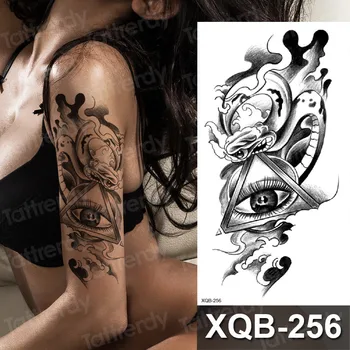 татуировка наклейка рукав рука повязка на плечо татуировка боди-арт для женщин мужчин сексуальная татуировка поддельный водонепроницаемый дизайн тотема черной хной
