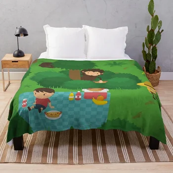 Одеяло для пикника Snasquatch, покрывало для кемпинга, Ворсистое для дивана, Тонкие одеяла для кровати