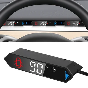Скорость отображения HUD в автомобиле Отображение в реальном времени Автоматическая регулировка яркости экрана Замена для Tesla Model 3 Y