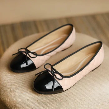 Дизайнерская кожаная лоскутная обувь на плоской подошве с бабочкой, женская удобная обувь для беременных, женские лоферы с серебристым блеском, мокасины с бантом, большие размеры 42 43