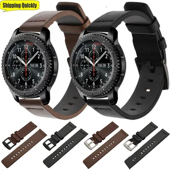 Кожаный ремешок-браслет для Garmin venu2 plus/Forerunner158 /vivoactive3 Ремешок для Samsung galaxy watch4/Active 2/S2 Запястье