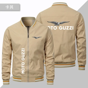 Весной и осенью 2023 года в тренде высококачественная мужская куртка, новый топ с логотипом MOTO GUZZI car