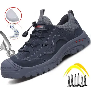 Противоскользящая защитная обувь, рабочие защитные ботинки, устойчивая к проколам сварочная обувь, рабочие ботинки с резиновой изоляцией 6 кВ, удобные для мужчин