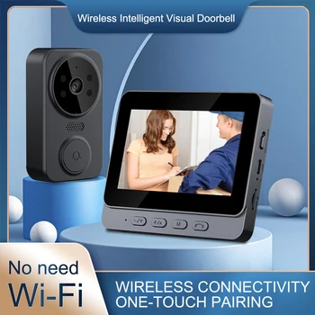 Цифровое Устройство Просмотра дверей Home Vision с TF-Картой IR Night 2.4G WiFi Батарея 800mAh Видеодомофон Дверные Камеры 4.3-дюймовый IPS-Экран