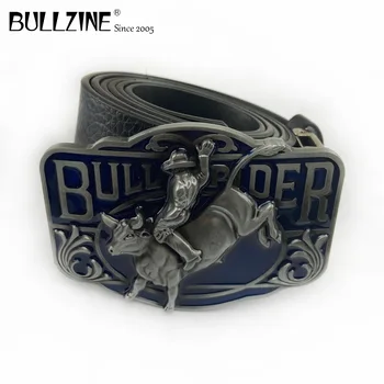 Bullzine цинковый сплав ретро Bull rider Rodeo пряжка ремня джинсы подарочная пряжка ремня Бесплатный PU ремень FP-02647 прямая доставка
