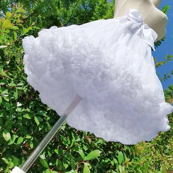Юбка-пачка из мягкой сетки Lolita Cotton Candy Cloud без косточек, белая нижняя юбка-пачка 2024