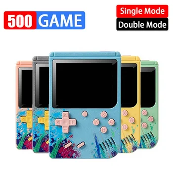 Ретро Портативная Мини портативная игровая приставка с 8-битным 3,0-дюймовым цветным ЖК-дисплеем, детский цветной игровой плеер, встроенный в 500 игр