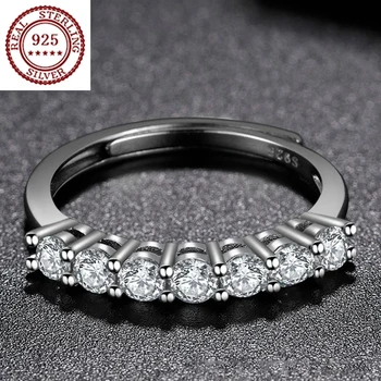 Японский и корейский стиль S925 серебро Муассанит ряд бриллиантов кольцо женское простое персонализированное милое благородное ювелирное изделие подарок
