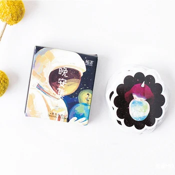56 упаковок Серия Moon Owl Черная коробка для наклеек для скрапбукинга, украшение для дневника в фотоальбоме 