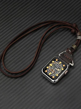 Кожаное Ожерелье-Ремешок для Apple Watch Ultra Band 49 мм 44 мм 40 мм 45 мм 41 мм Correa 38 мм 42 мм Браслет iWatch Series 8 7 6 5 4 3 2