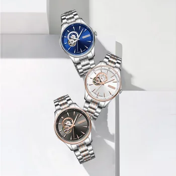 Оригинальные мужские часы CADISEN с автоматическим заводом даты из нержавеющей стали 5atm, водонепроницаемые наручные часы для деловых мужчин